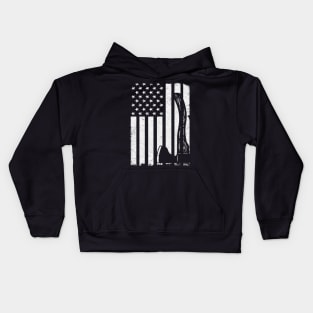 Axe Throwing USA Flag America Patriotic Gift Kids Hoodie